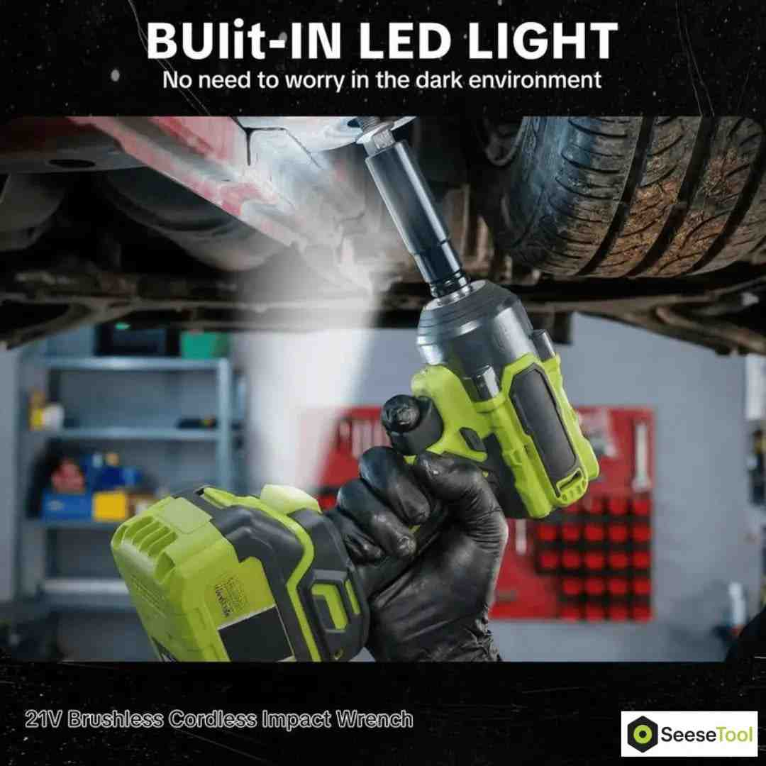 Cordless Impact Wrench 590 FT-LBS — Changes a Tire in Under Two Minutes, 2 Batteries included.
