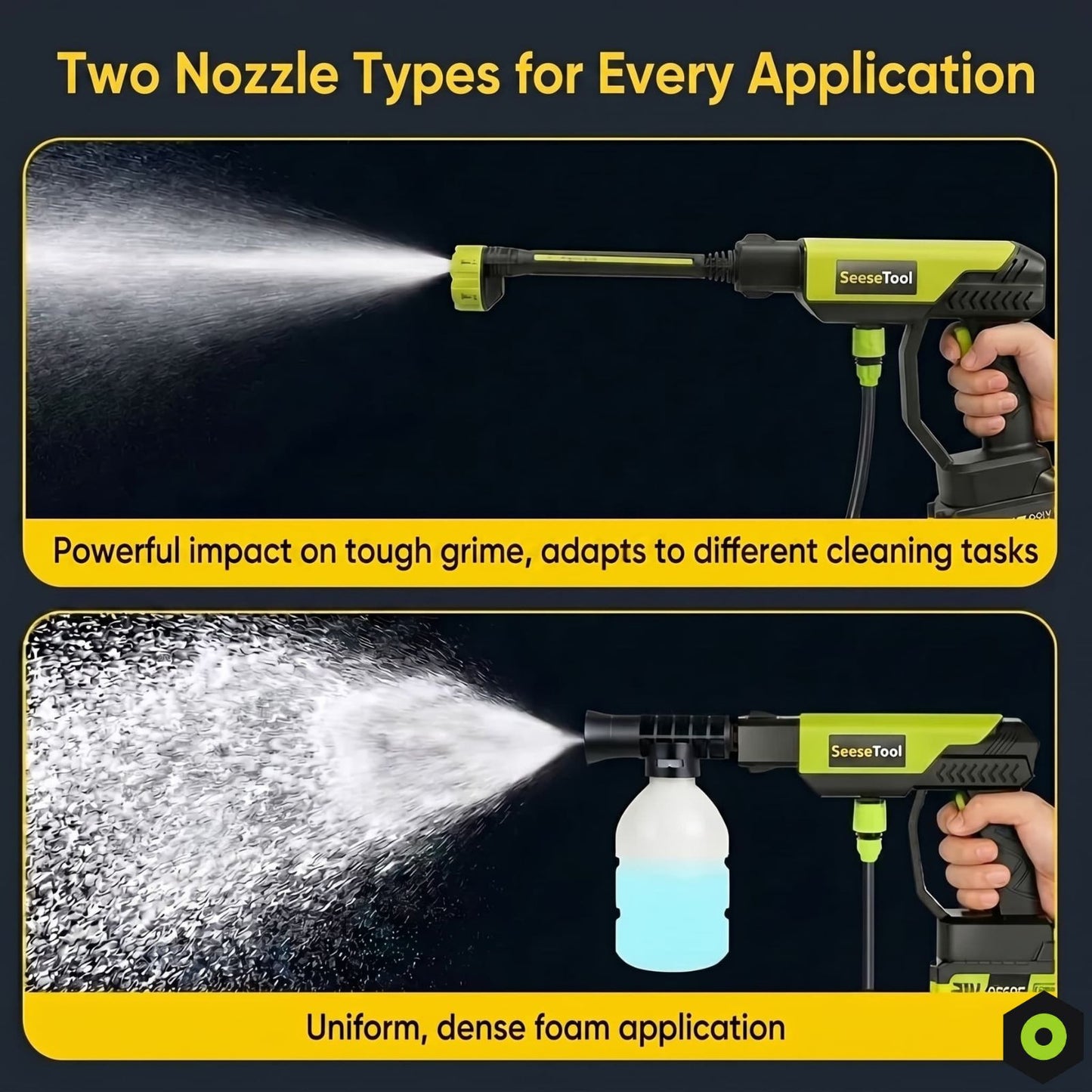 Cordless Portable Pressure Washer – 800 PSI, Rechargeable Battery