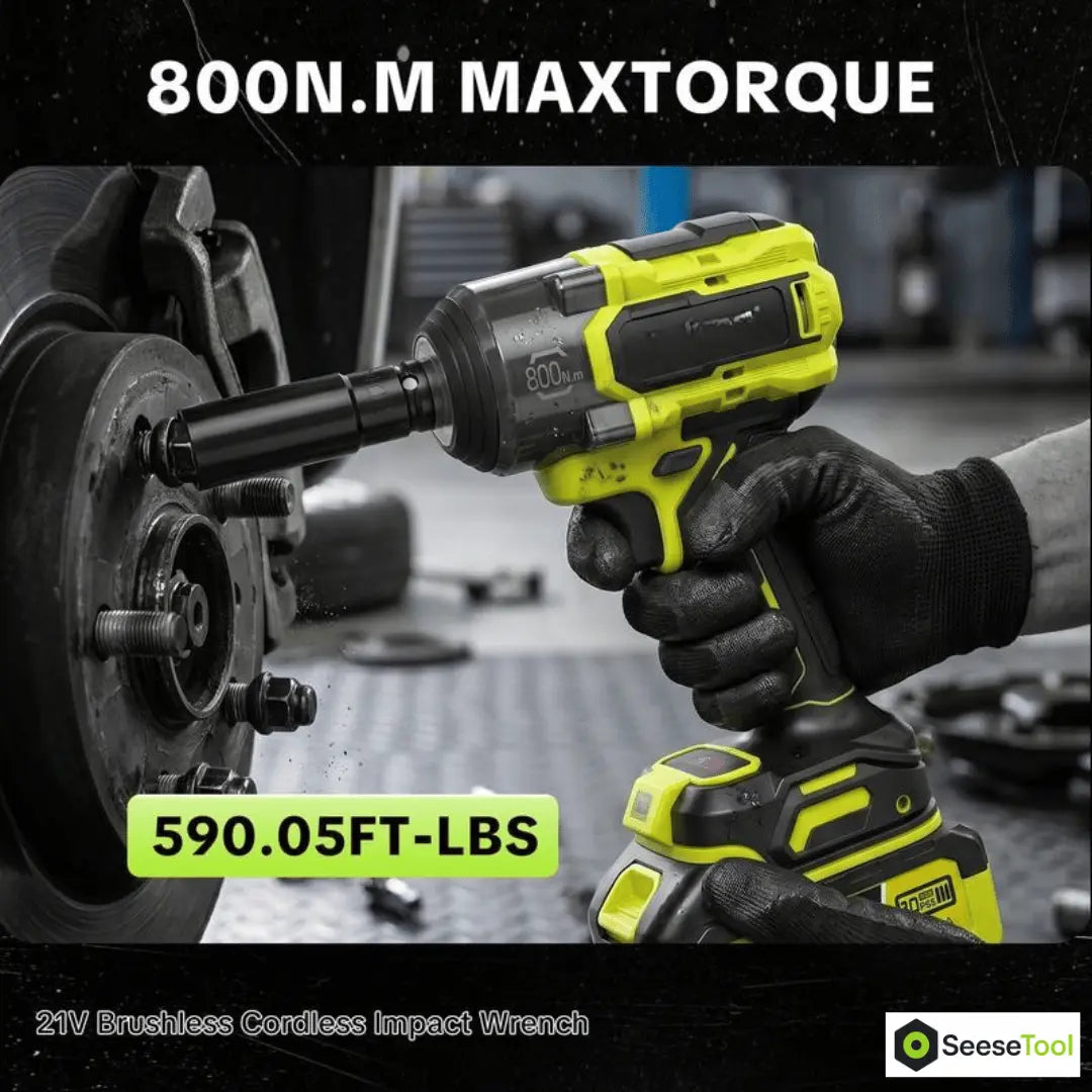 Cordless Impact Wrench 590 FT-LBS — Changes a Tire in Under Two Minutes, 2 Batteries included. Seese Tool