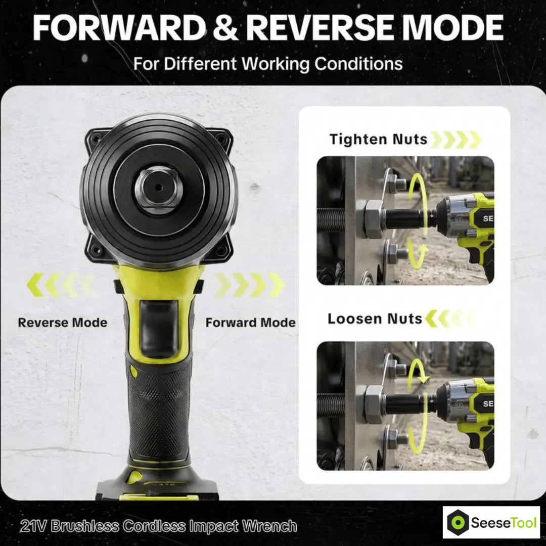 Cordless Impact Wrench 590 FT-LBS — Changes a Tire in Under Two Minutes, 2 Batteries included. Seese Tool