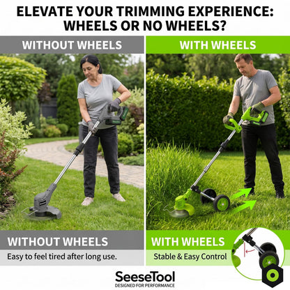 2-in-1 Cordless Grass Trimmer & Edger – Adjustable Height, Dual Safety Switch