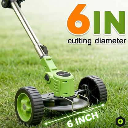 2-in-1 Cordless Grass Trimmer & Edger – Adjustable Height, Dual Safety Switch