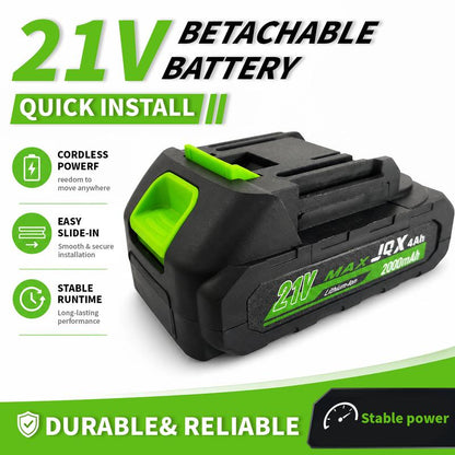 2-in-1 Cordless Grass Trimmer & Edger – Adjustable Height, Dual Safety Switch