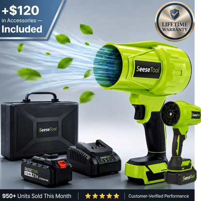 SeeseTool Cordless Leaf Blower – 200 MPH, Brushless Motor, Lightweight Design SeeseTool
